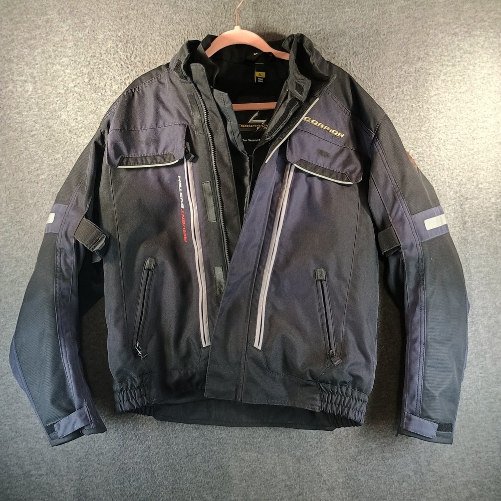 Scorpion EXO XDR Motorcycle Jacket Men L Lined Vented 2Piece Waterproof Kwikwick